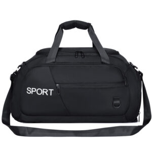 Gym & Weekend Bag with Shoe Compartment — Black
