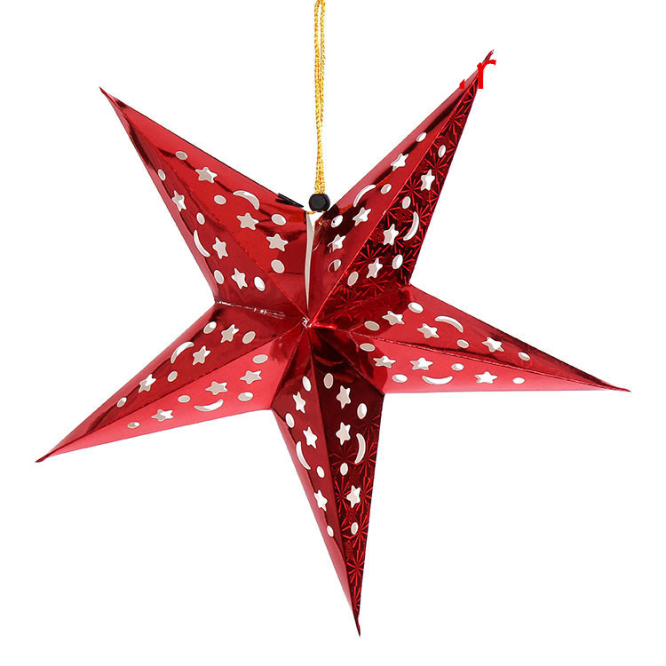 Metallic-Look Hanging Christmas Star - Image 9
