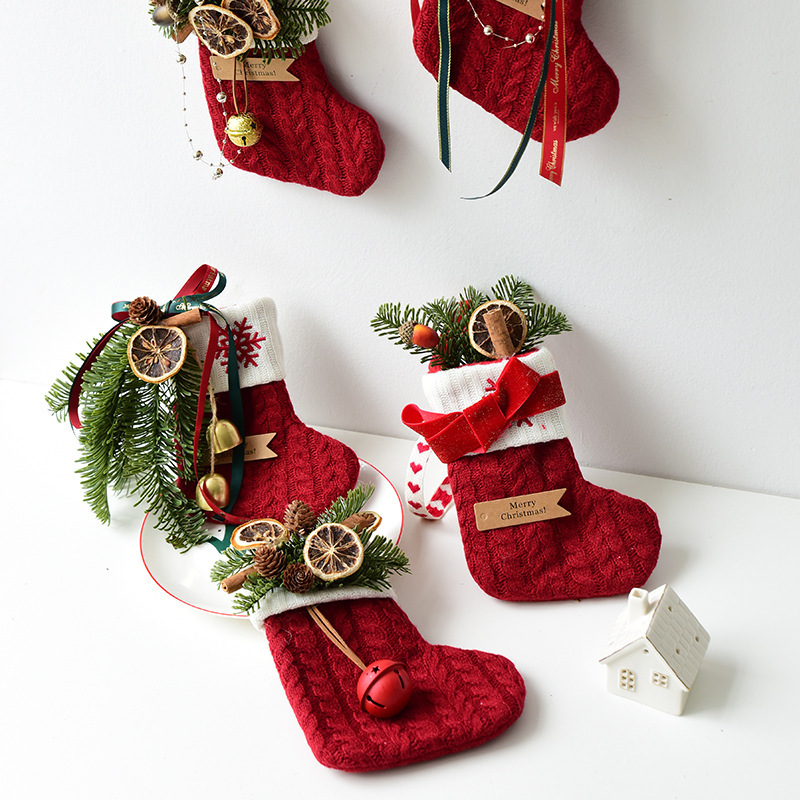 Decorative Knit Christmas Stocking - Image 3