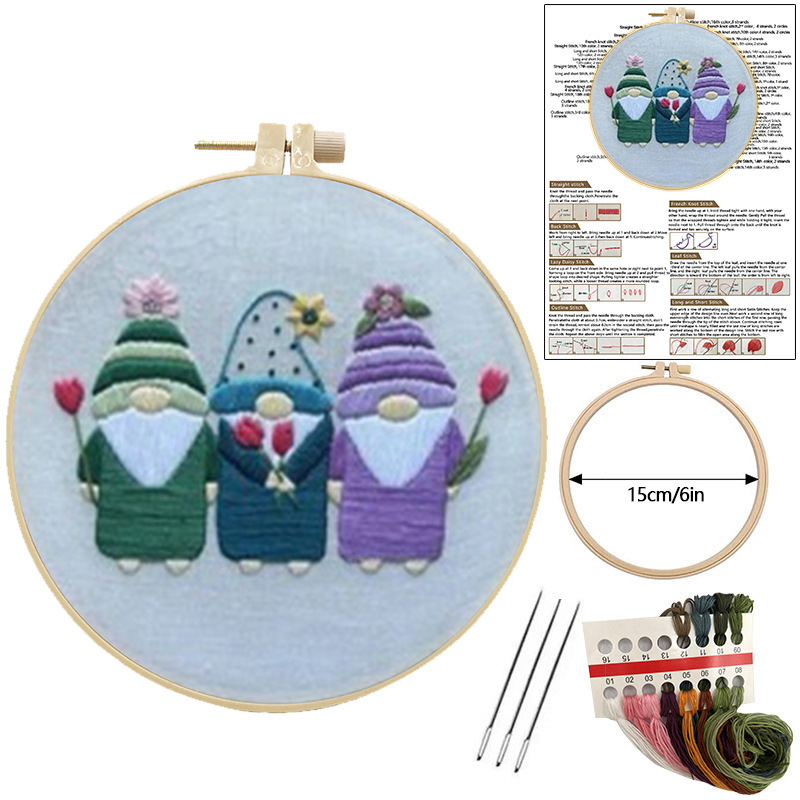 Embroidery Craft Kit with 15 cm Hoop - Image 7