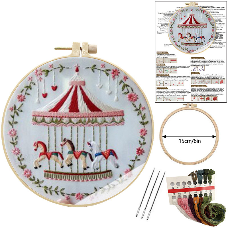Embroidery Craft Kit with 15 cm Hoop - Image 8