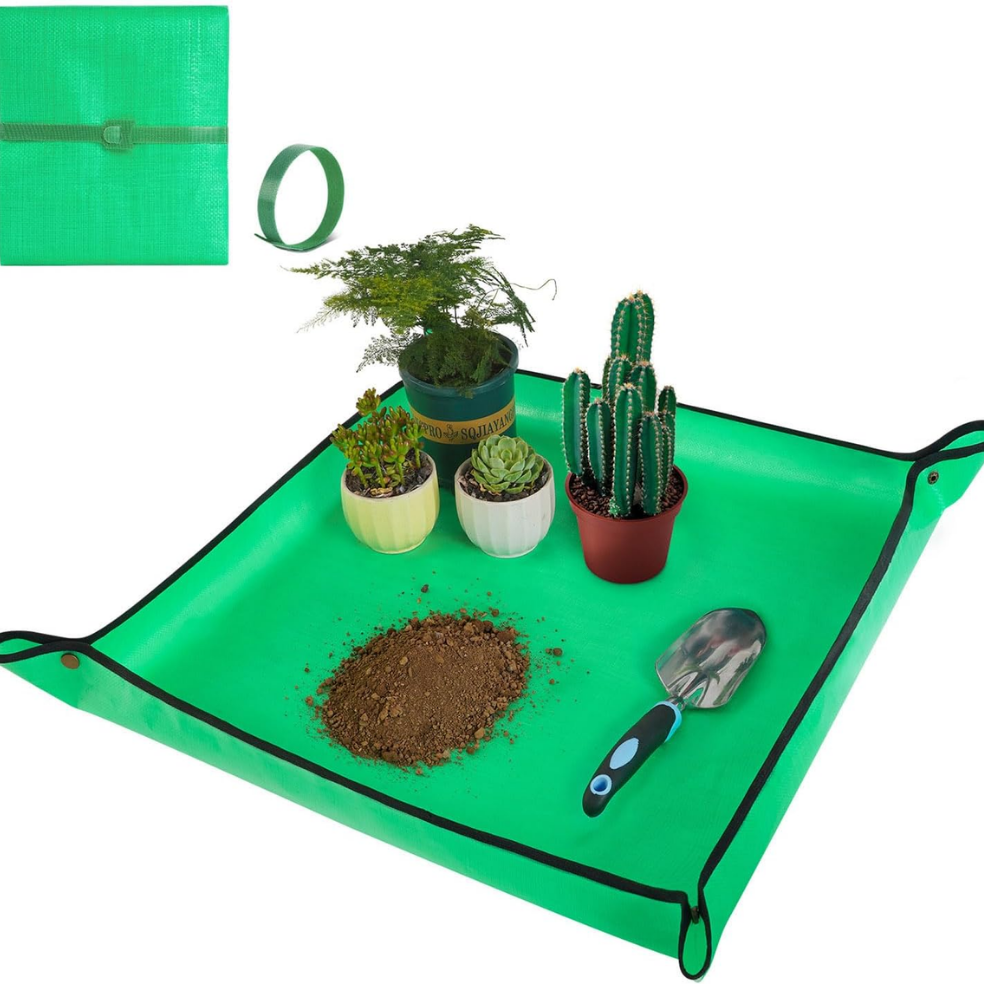 Foldable Repotting Mat — Green, 27-Inch