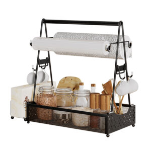 Metal Grill & Utensil Caddy — Black
