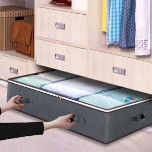Windowed Underbed Storage Bag — Dark Gray