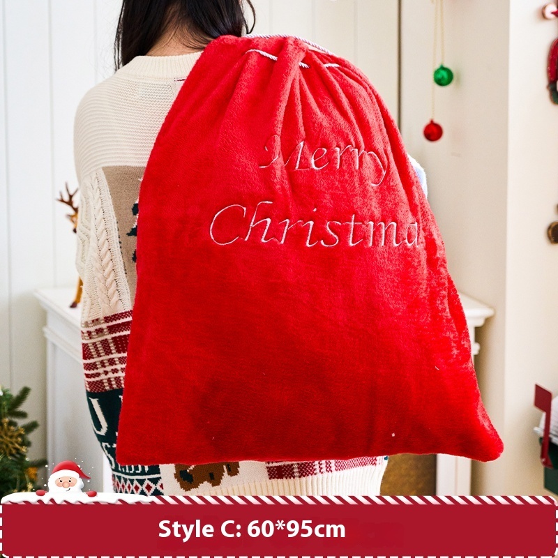 Large Flannel Christmas Gift Sack - Image 8