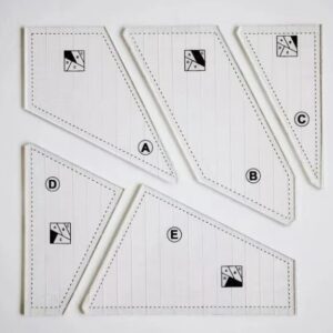 Clear Craft Ruler Templates — 5-Piece Set