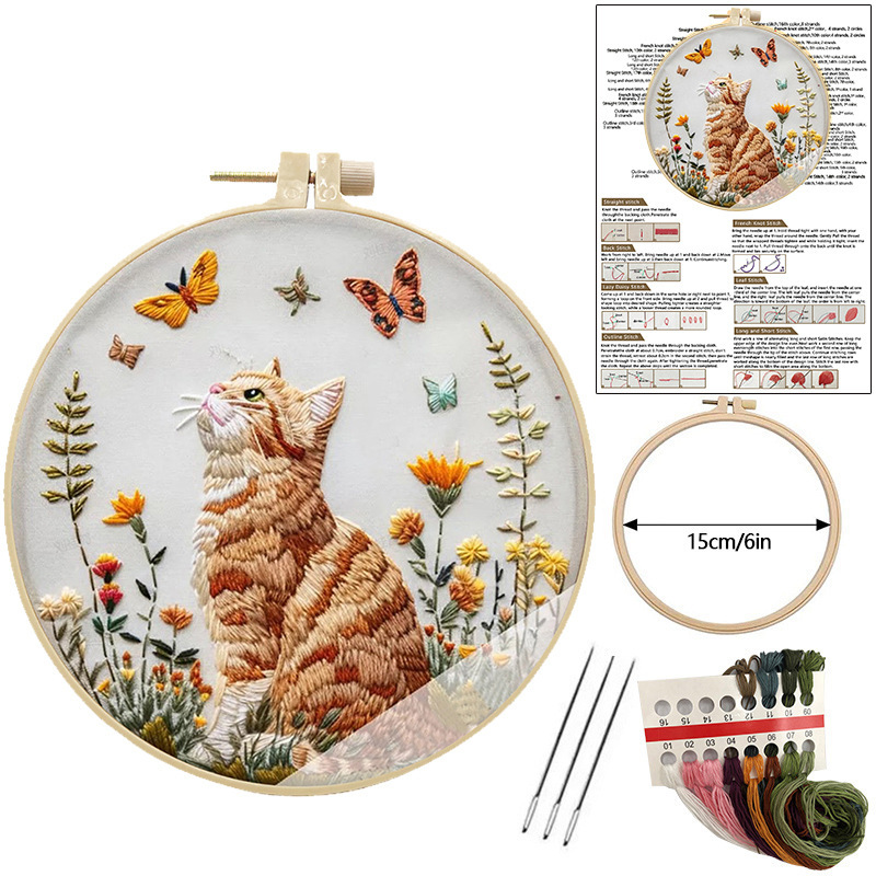 Embroidery Craft Kit with 15 cm Hoop - Image 6