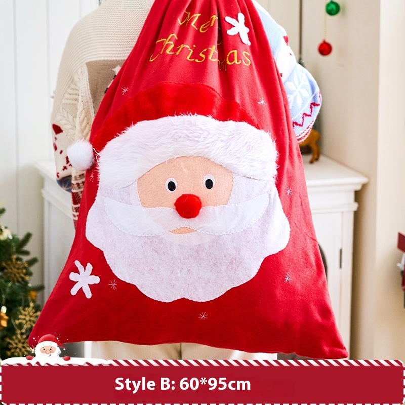 Large Flannel Christmas Gift Sack - Image 7