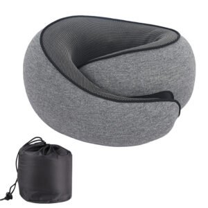 Memory Foam Travel Neck Pillow — Dark Grey