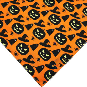 Halloween Pet Bandana — Orange Pumpkin Print